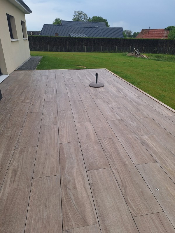 Entreprise pour la pose de terrasse grès céramique sur Yvetot 76