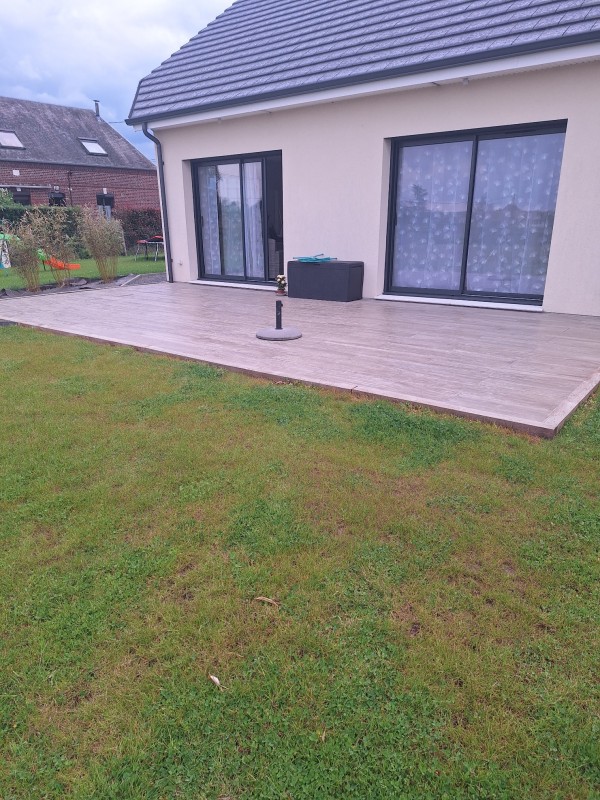 Entreprise pour la pose de terrasse grès céramique sur Yvetot 76