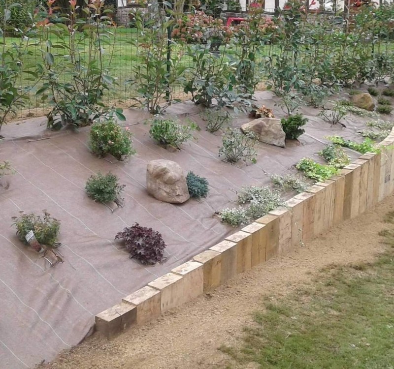 muret en traverse paysagère sur la commune de Pavilly 76