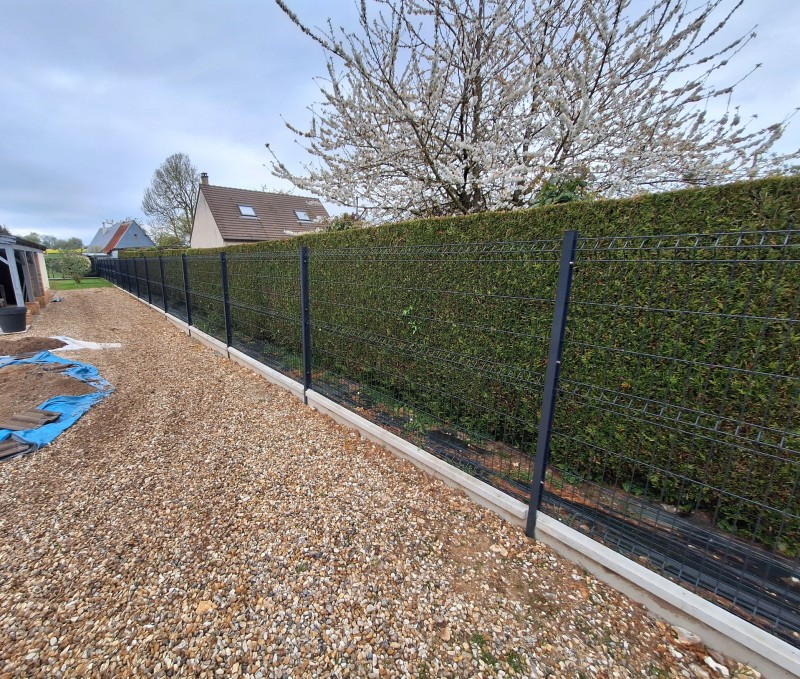 chantier de clôture panneaux rigide sur Sainte Marguerite sur Duclair 76
