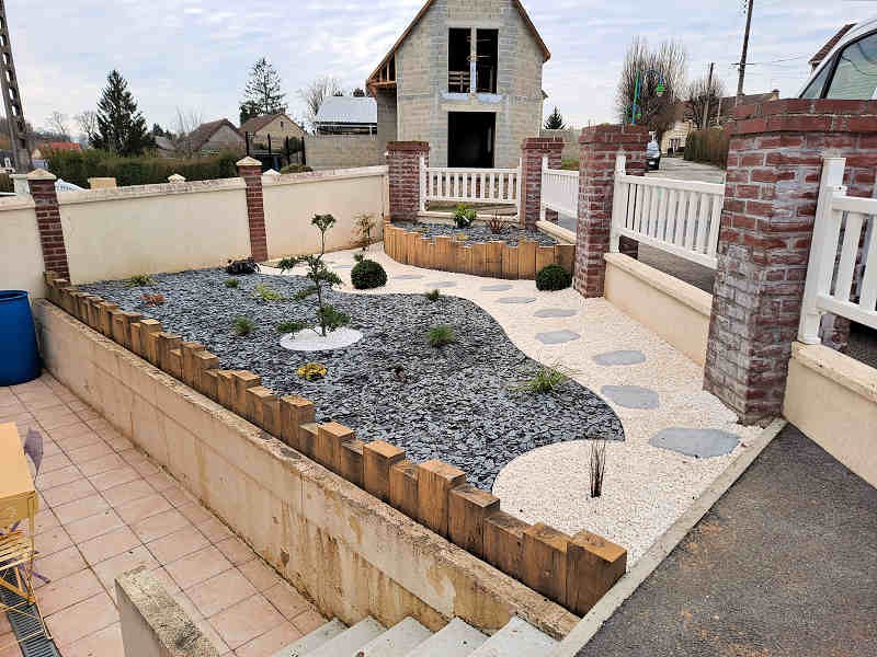 Chantier de rénovation de jardin sur Barentin 76