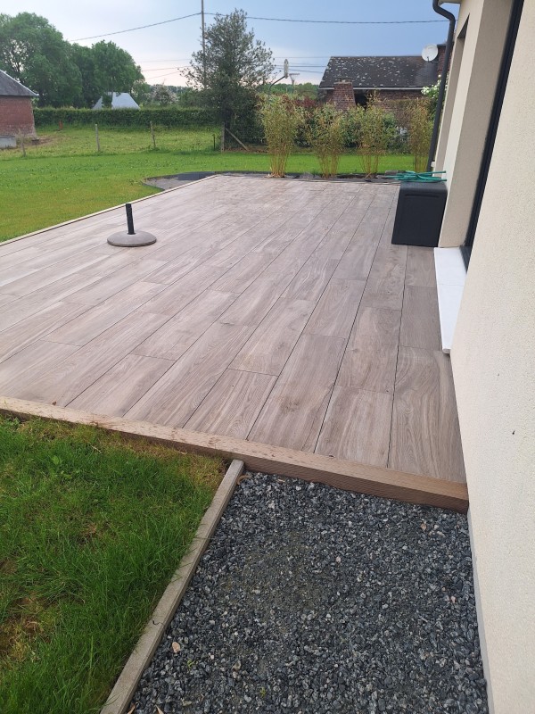 Entreprise pour la pose de terrasse grès céramique sur Yvetot 76