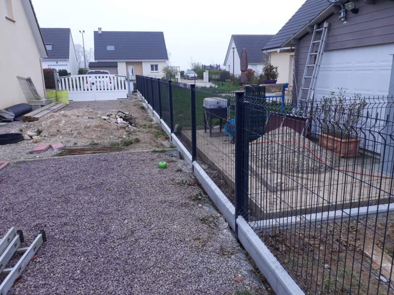 chantier de clôture grille rigide secteur Fréville 76